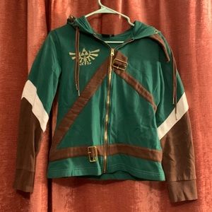 ZELDA OOT Size M Cosplay Hoodie Fairy Kokiri Hood Master Shield No Defects